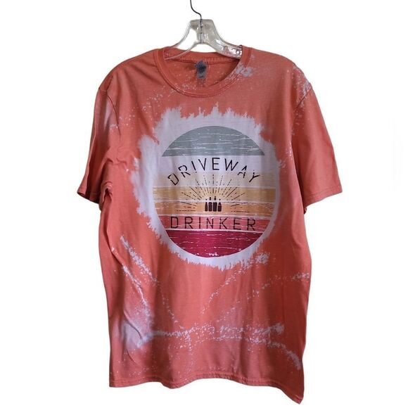 Orange Men's Tie Dye Shirt Sz Large - Picture 1 of 7